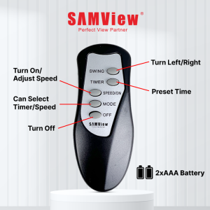 Remote Control for SAMView 16″ Wall Fan
