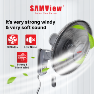 SAMView Wall Fan 16″ with Remote Control