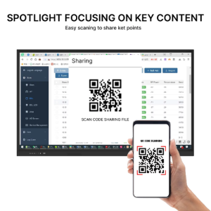 SAMView 4K Interactive Whiteboard with Wireless Screencast Multipoint Touchscreen 65″/ 75″/ 86″/ 100″ with OPS i5/I7 CPU