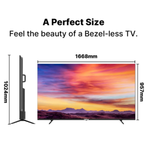 SAMView 4K QLED 75″ Licensed Google Android Smart LED TV with Chromecast, Bluetooth and Dolby Sound