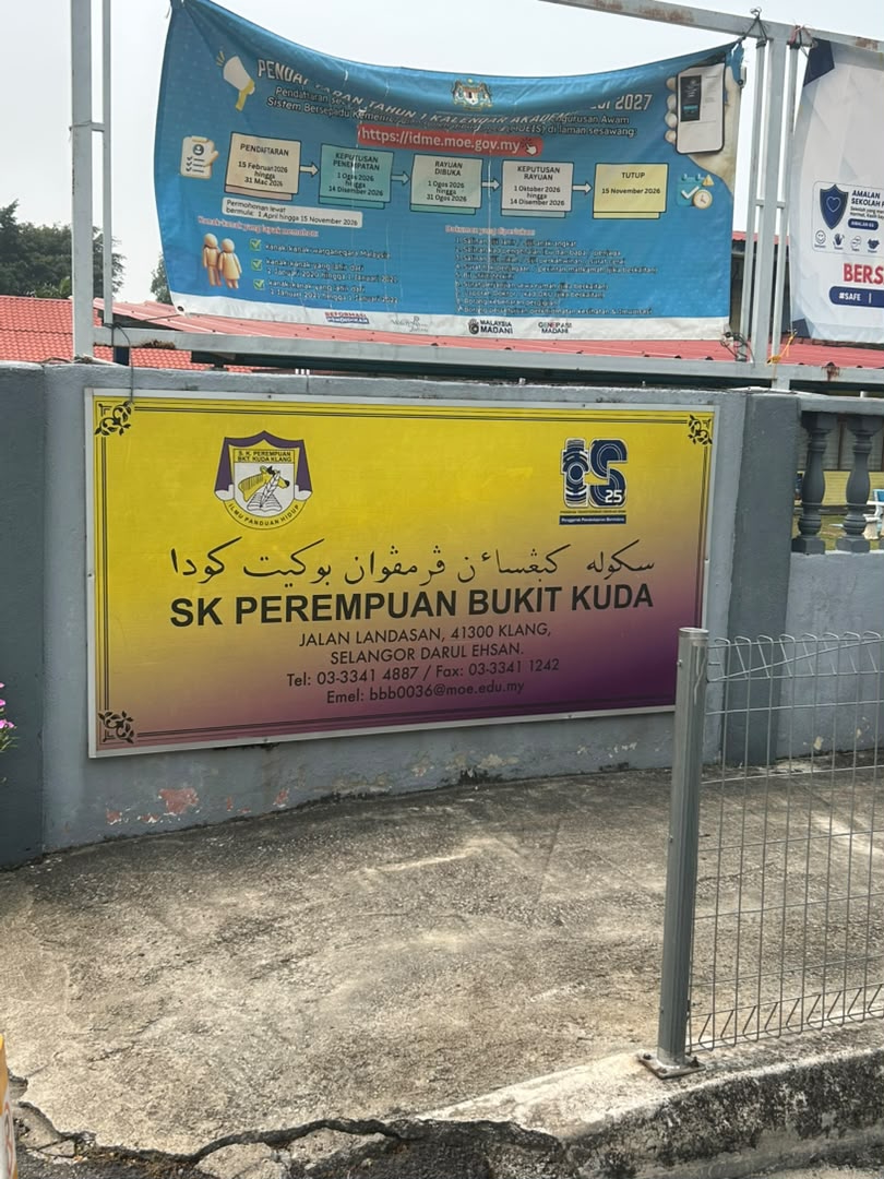 SK Perempuan Bukit Kuda school sign in Klang